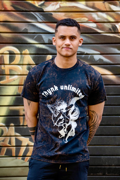 Thynk Unlimited Black Bleached Tee