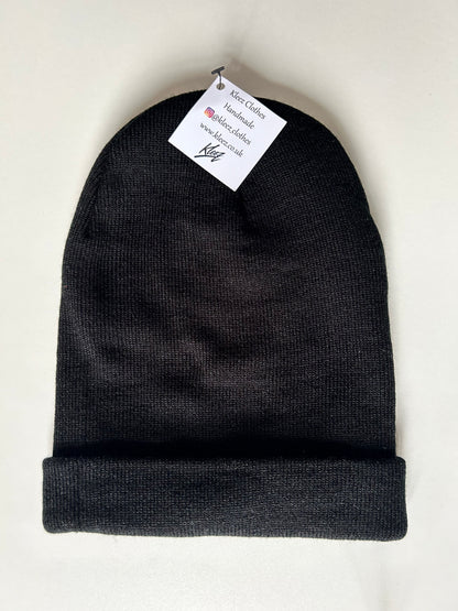 Black Beanie Hat KLEEZ